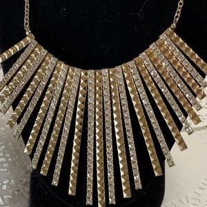 Vintage Statement Necklace. Silver and gold Nestled in a GoldTone necklace.